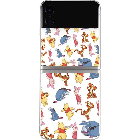 Disney Winnie the Pooh Character Pattern Galaxy Z Flip3 5G Skin